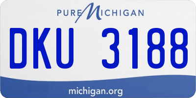 MI license plate DKU3188