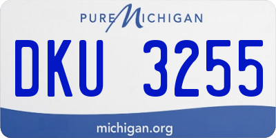MI license plate DKU3255