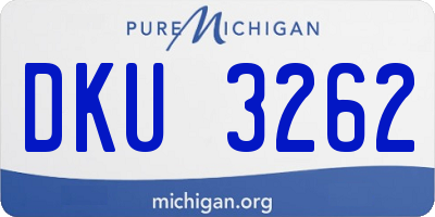 MI license plate DKU3262