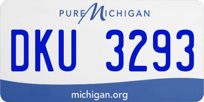 MI license plate DKU3293