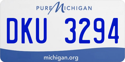 MI license plate DKU3294