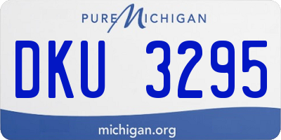 MI license plate DKU3295