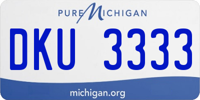 MI license plate DKU3333
