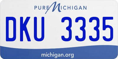 MI license plate DKU3335