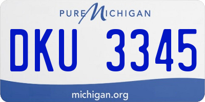 MI license plate DKU3345