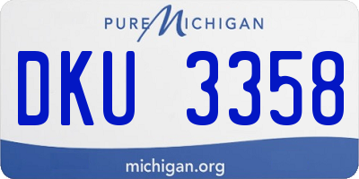 MI license plate DKU3358
