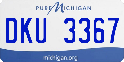 MI license plate DKU3367