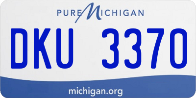MI license plate DKU3370