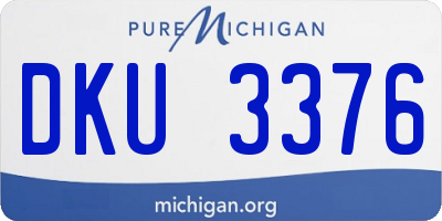 MI license plate DKU3376