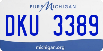 MI license plate DKU3389