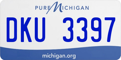 MI license plate DKU3397