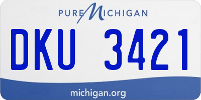 MI license plate DKU3421