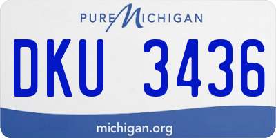 MI license plate DKU3436