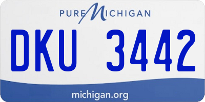 MI license plate DKU3442