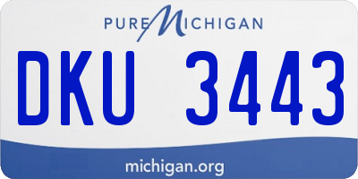 MI license plate DKU3443