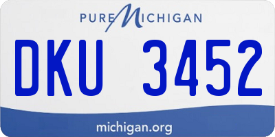 MI license plate DKU3452
