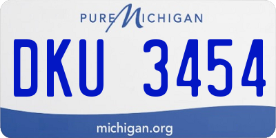 MI license plate DKU3454