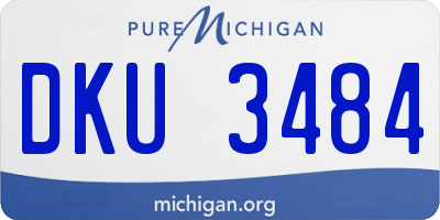 MI license plate DKU3484