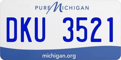 MI license plate DKU3521