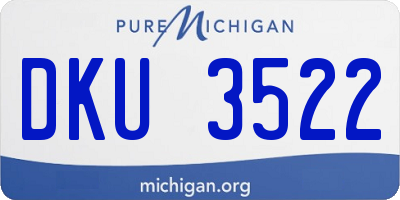MI license plate DKU3522