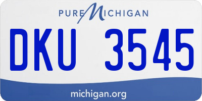 MI license plate DKU3545