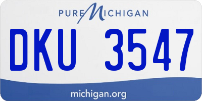 MI license plate DKU3547