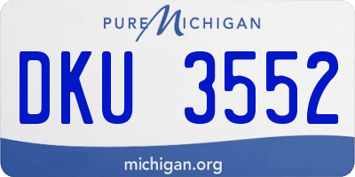 MI license plate DKU3552