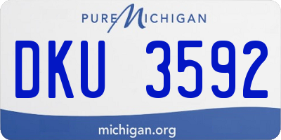 MI license plate DKU3592