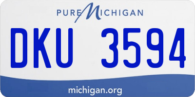 MI license plate DKU3594