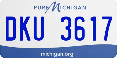 MI license plate DKU3617