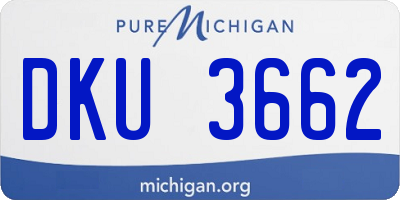 MI license plate DKU3662