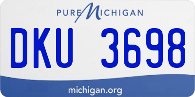 MI license plate DKU3698