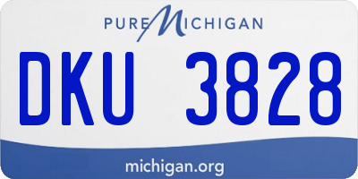 MI license plate DKU3828