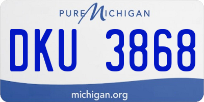 MI license plate DKU3868