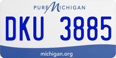 MI license plate DKU3885