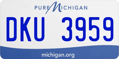 MI license plate DKU3959