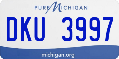 MI license plate DKU3997
