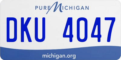 MI license plate DKU4047