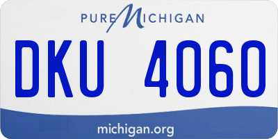 MI license plate DKU4060