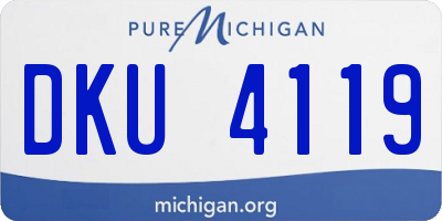 MI license plate DKU4119