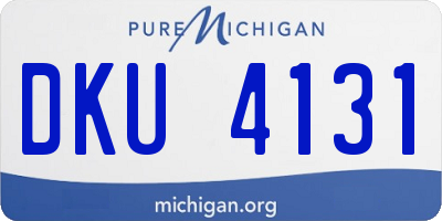 MI license plate DKU4131