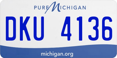 MI license plate DKU4136