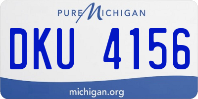 MI license plate DKU4156