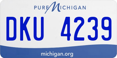 MI license plate DKU4239