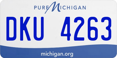 MI license plate DKU4263