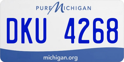 MI license plate DKU4268