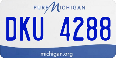 MI license plate DKU4288