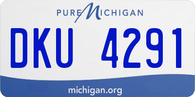 MI license plate DKU4291