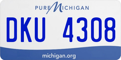 MI license plate DKU4308