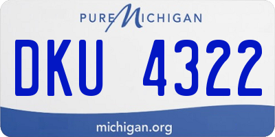 MI license plate DKU4322